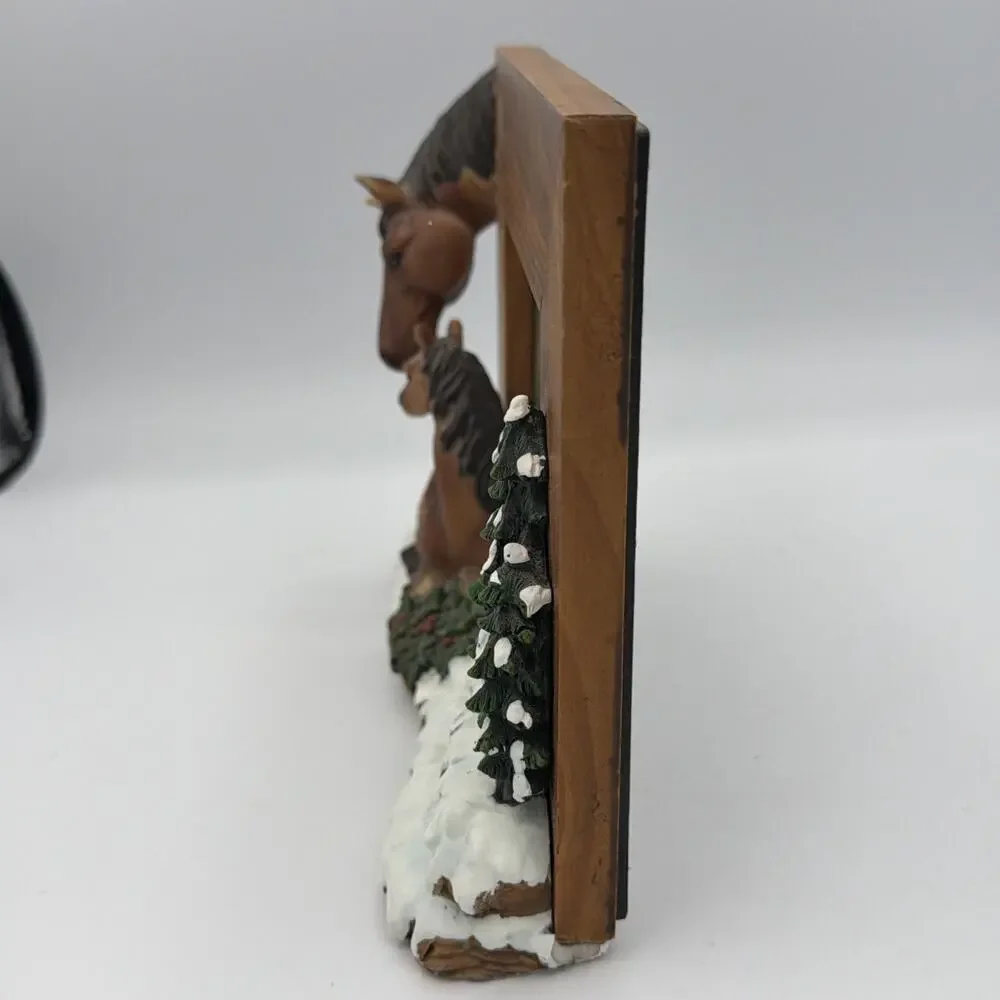 Popular 3.5x 5 3-D Christmas Horse Resin Photo Frame Western Cowboy Tabletop